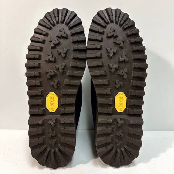 NWOT Quoddy Men's Huggeur Chukka Navy Blue Suede Shearling Lined Vibram 8 - Picture 9 of 12